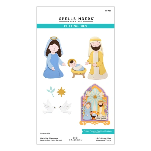 Spellbinders Nativity Blessings Etched Dies from the Bibi's Little Blessings Collection by Bibi Cameron