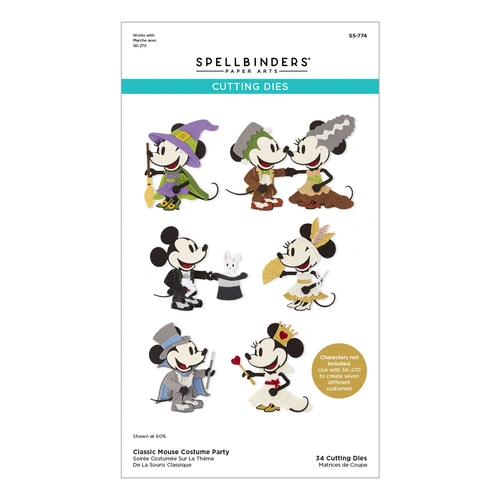 Spellbinders Classic Mouse Costume Party Etched Dies from the Classic Mouse Costume Party Collection 