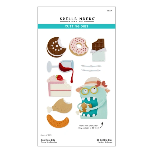 Spellbinders One More Bite Etched Dies from the Snack Goals Collection
