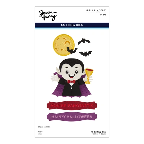 Spellbinders Drac Etched Dies from the Halloween Hugs Collection by Simon Hurley