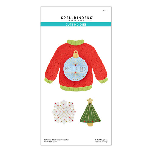 Spellbinders Stitched Christmas Sweater Etched Dies