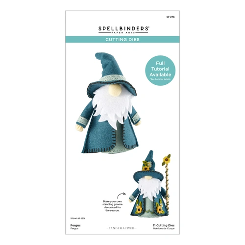 Spellbinders Fergus Etched Dies from the 3D Felt Decor Collection by Sandi MacIver