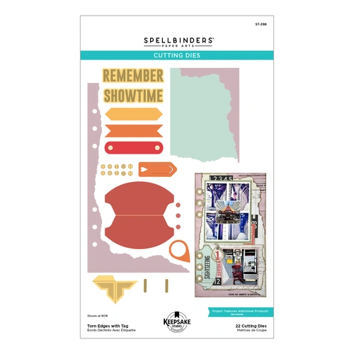 Spellbinders Torn Edges with Tag Etched Dies from the Turn the Page Collection by Esther Glas