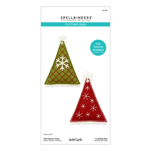 Spellbinders Felt Festive Trees Etched Dies from the Christmas Felt Stitch & Create Collection by Nichol Spohr