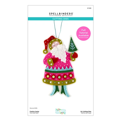 Spellbinders Festive Santa Etched Dies from the Festive Felt Christmas by Lolli & Grace