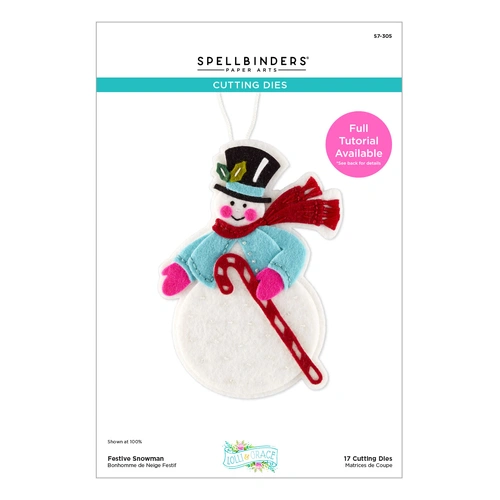 Spellbinders Festive Snowman Etched Dies from the Festive Felt Christmas by Lolli & Grace