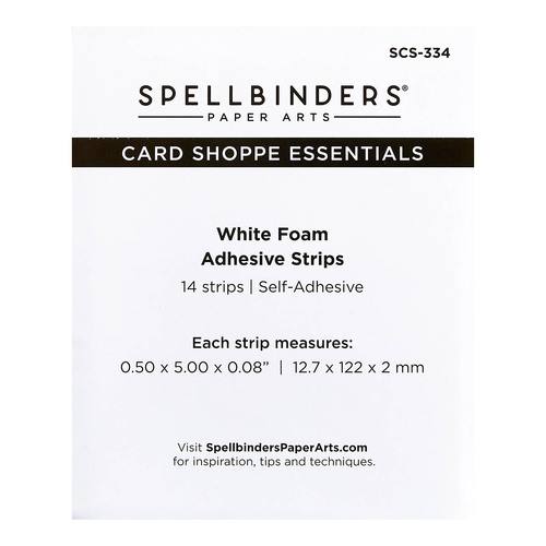 Spellinders White Foam Adhesive Strips - 2MM