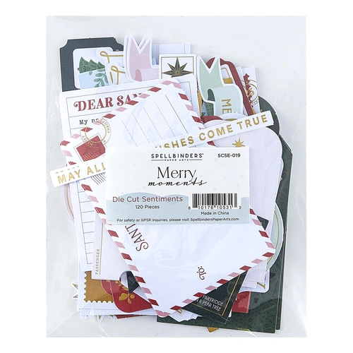 Spellbinders Merry Moments Die Cut Sentiments from the Merry Moments Collection