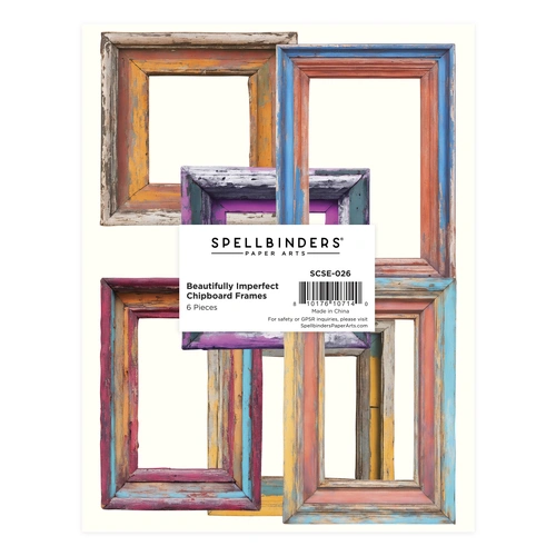 Spellbinders Beautifully Imperfect Chipboard Frames - 6 pc