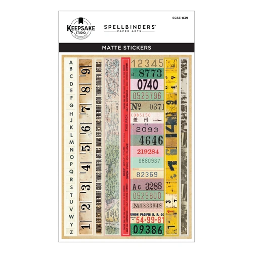 Spellbinders Book 10 Borders & Labels Stickers from the Turn the Page Collection by Esther Glas