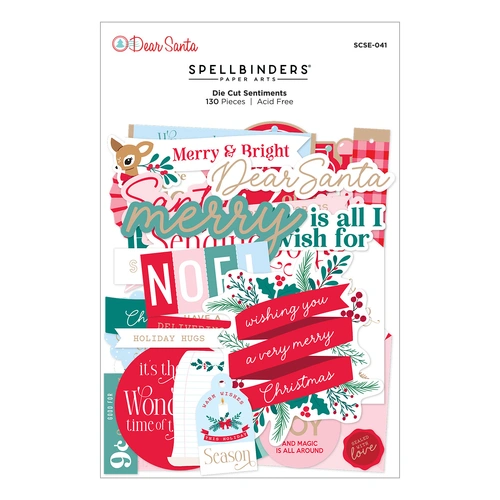 Spellbinders Dear Santa Die Cut Sentiments from the Dear Santa Collection