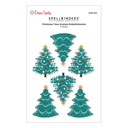 Spellbinders Dear Santa Christmas Trees Dimensional Stickers from the Dear Santa Collection