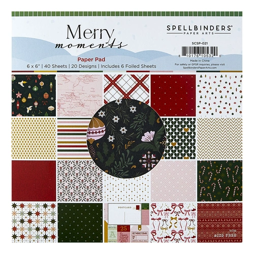 Spellbinders Merry Moments Paper Pad from the Merry Moments Collection