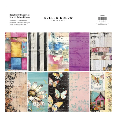 Spellbinders Beautifully Imperfect 12 x 12" Printed Paper