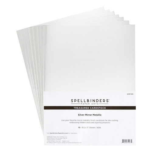 Spellbinders Treasured Cardstock - Silver Mirror Metallic