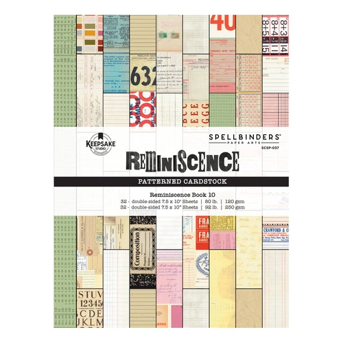 Spellbinders Reminiscence Book 10 Patterned Cardstock from the Turn the Page Collection by Esther Glas