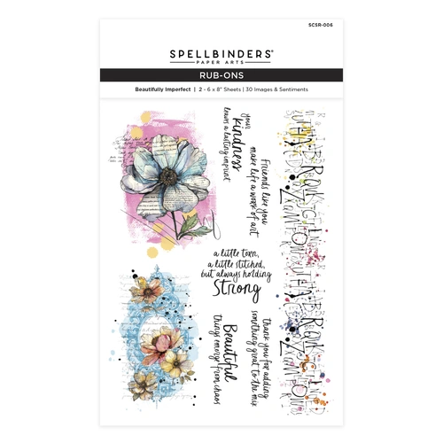 Spellbinders Beautifully Imperfect Rub Ons from the Beautifully Imperfect Collection