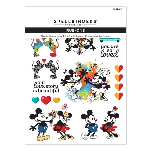 Spellbinders Classic Mouse Love Rub-Ons from the Classic Mouse Love Collection