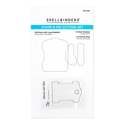 Spellbinders Stitched With Love Bobbin Clear Stamp & Die Set