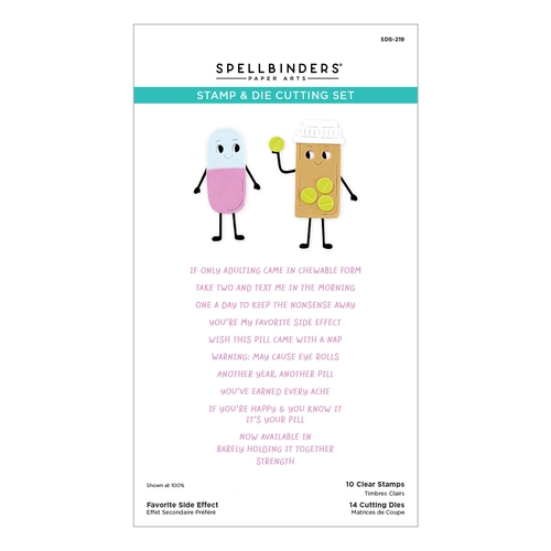 Spellbinders Favorite Side Effect Clear Stamp & Die Set from the This is Life Collection