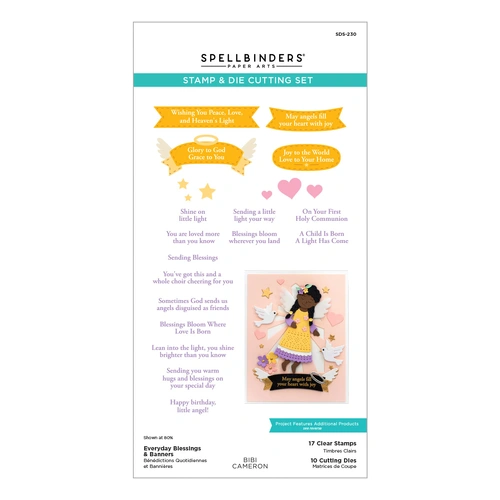 Spellbinders Everyday Blessings & Banners Stamp & Die Set from the Bibi's Little Blessings Collection by Bibi Cameron