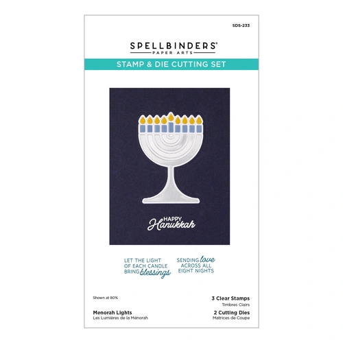 Spellbinders Menorah Lights Stamp & Die Set