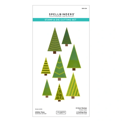 Spellbinders Infinity Trees Stamp & Die Set from the Snowflake Kisses Collection by Lisa Horton