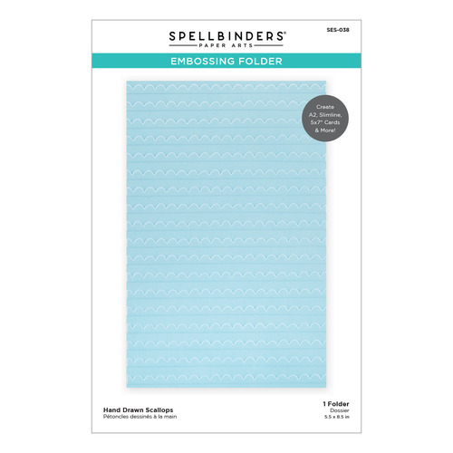 Spellbinders Hand Drawn Scallops Embossing Folder 