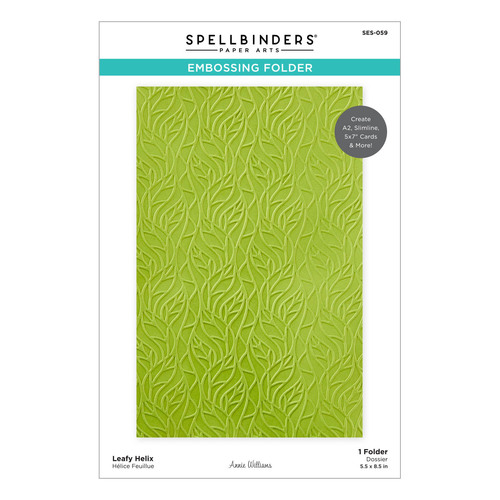 Spellinders Leafy Helix Embossing Folder from the Propagation Garden Collection by Annie Williams