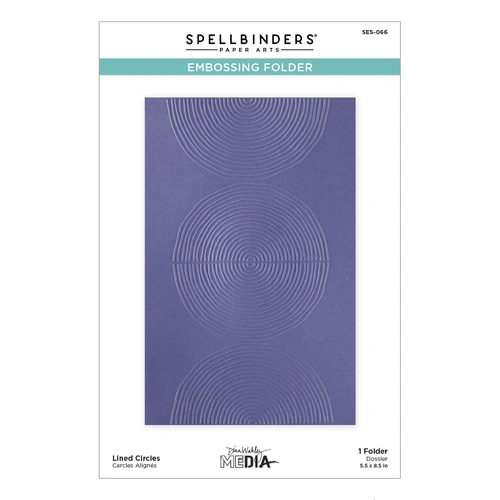 Spellbinders Lined Circles Embossing Folder from the Modern Botanicals Collection by Dina Wakley