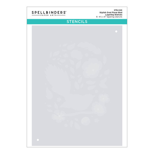 Spellbinders Stylish Oval Floral Bird Layering Stencils