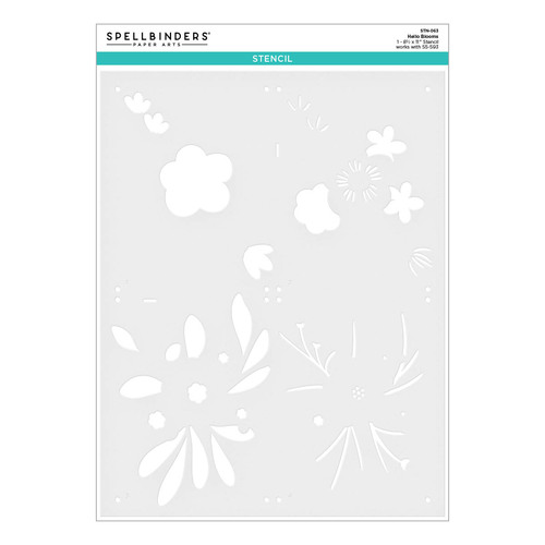 Spellbinders Hello Blooms Stencil