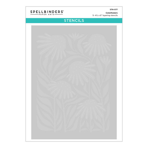 Spellbinders Coneflower Layered Stencil