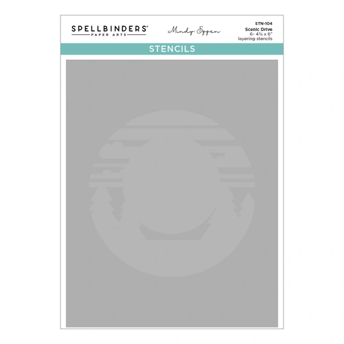 Spellbinders Scenic Drive Stencil from the Classic Road Legends Collection by Mindy Eggen