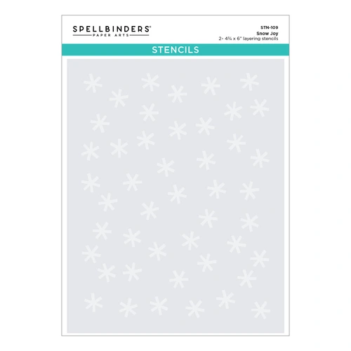 Spellbinders Snow Joy Stencil from the Mugs & Kisses Collection