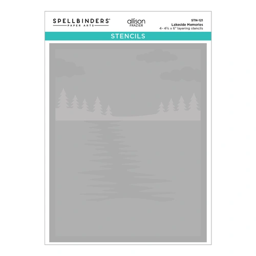 Spellbinders Lakeside Memories Layered Stencil from the Summer Camp Collection by Allison Frazier
