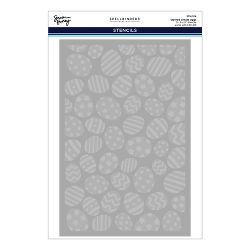 Spellbinders Layered Ornate Eggs Stencils by Simon Hurley From the Happy Spring Collection