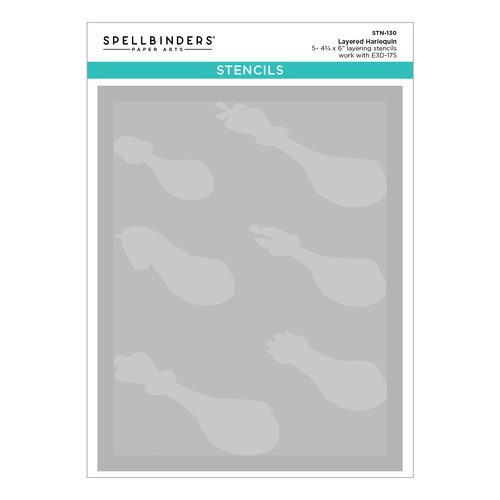 Spellbinders Layered Harlequin Stencil from the Checkmate Collection