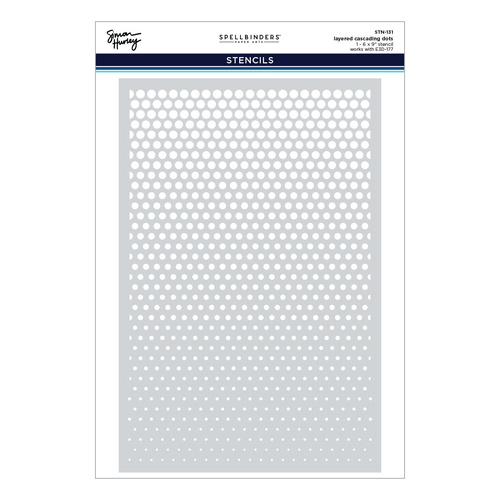 Spellbinders Layered Cascading Dots Stencil from the Cascading Coneflowers Collection by Simon Hurley