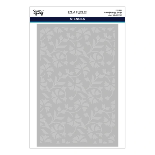 Spellbinders Flowing Florals Layered Stencils from the Timeless Textures Collection by Simon Hurleymon Hurley
