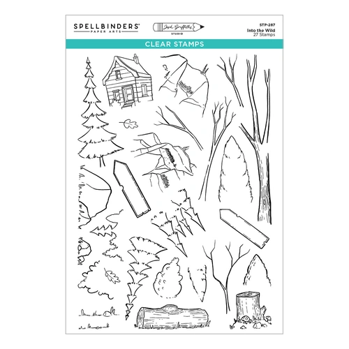 Spellbinders Into the Wild Clear Stamp Set from the Storybook Illustrations Collection by Josh Griffiths Studio