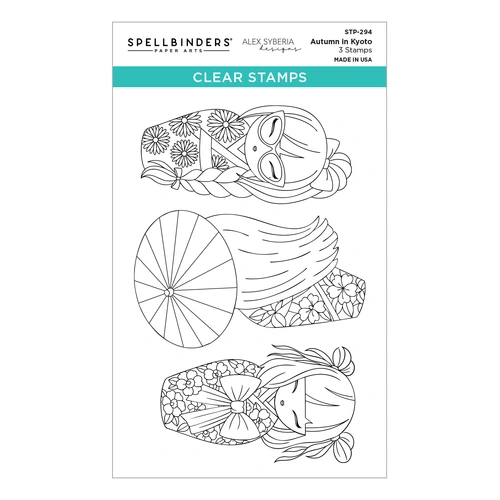 Spellbinders Autumn in Kyoto Clear Stamp Set from the Autumn in Kyoto Collection by Alex Syberia