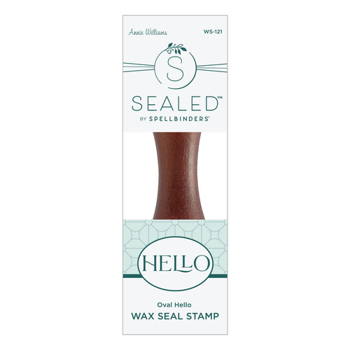 Spellinders Oval Hello Wax Seal Stamp from the Propagation Garden Collection by Annie Williams