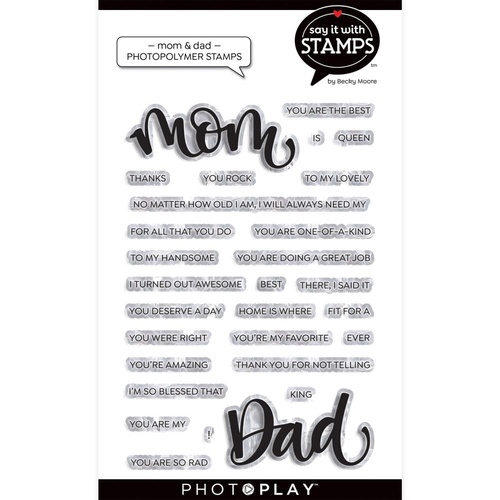 PhotoPlay Paper Say It With Stamps Stamp Mom & Dad