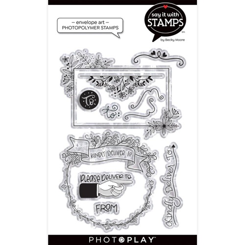PhotoPlay Paper Say It With Stamps Stamp Envelope Art