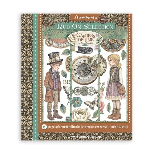 Stamperia Gardens of Time - Rub Ons Selection 6pk