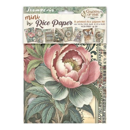 Stamperia Gardens of Time - Rice Paper A6 8pk