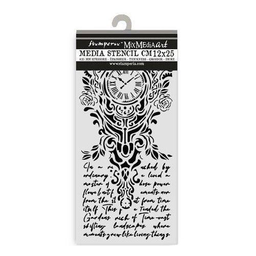 Stamperia Gardens of Time - Clock & Writing Stencil
