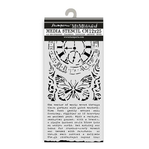 Stamperia Gardens of Time - Clock & Butterfly Stencil