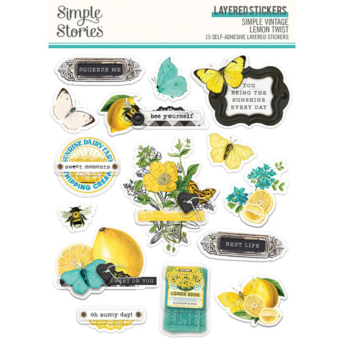 Simple Stories Simple Vintage Lemon Twist Layered Stickers